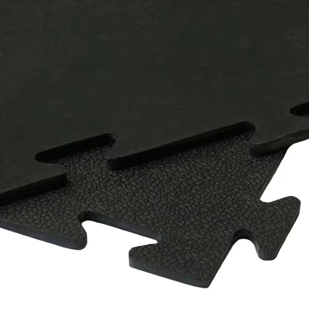 Armor-Lock (Fitness) 3/8 In. X 20 In. X 20 In. Black Interlocking Rubber Tiles (12-Pack, 33 Sq. Ft.)